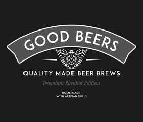 Beer quality made white on black