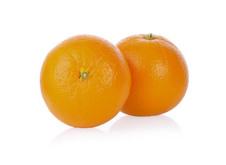 Orange fruit on white background