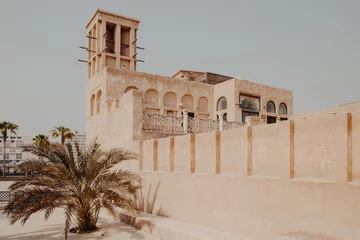 Photo sur Aluminium moyen-Orient Old town in Al Fahidi Historical District. Dubai city, UAE