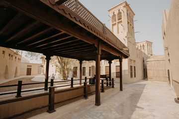 Old town in Al Fahidi Historical District. Dubai city, UAE