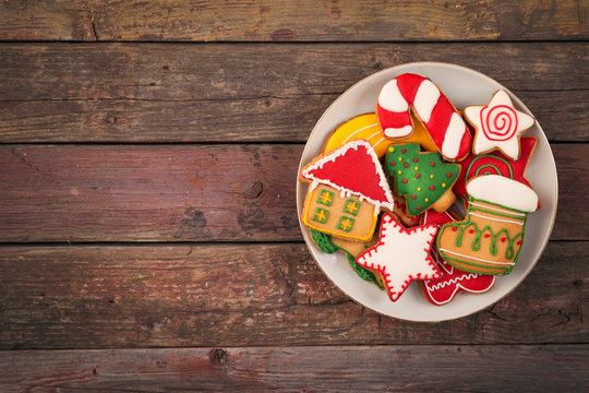 Christmas cookies plate