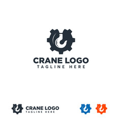 Crane Logo designs , Build logo design. Construction logo. Vector sign or symbol for construction industry.
