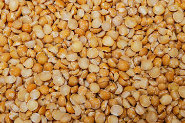 natural organic orange and yellow pea close-up food