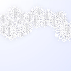 Christmas Paper Snowflakes Composition