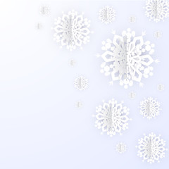 Christmas Paper Snowflakes Composition