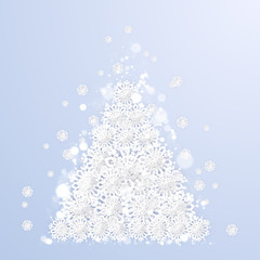 White Paper Snowflakes Christmas Tree