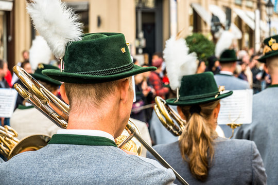 part of a typical bavarian brass instrument