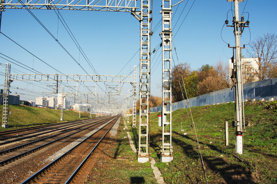 Railway tracks. Moscow, Russia