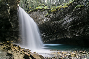 waterfall in rocky mountain