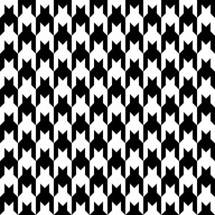 Houndstooth seamless pattern. Black and white vector abstract background