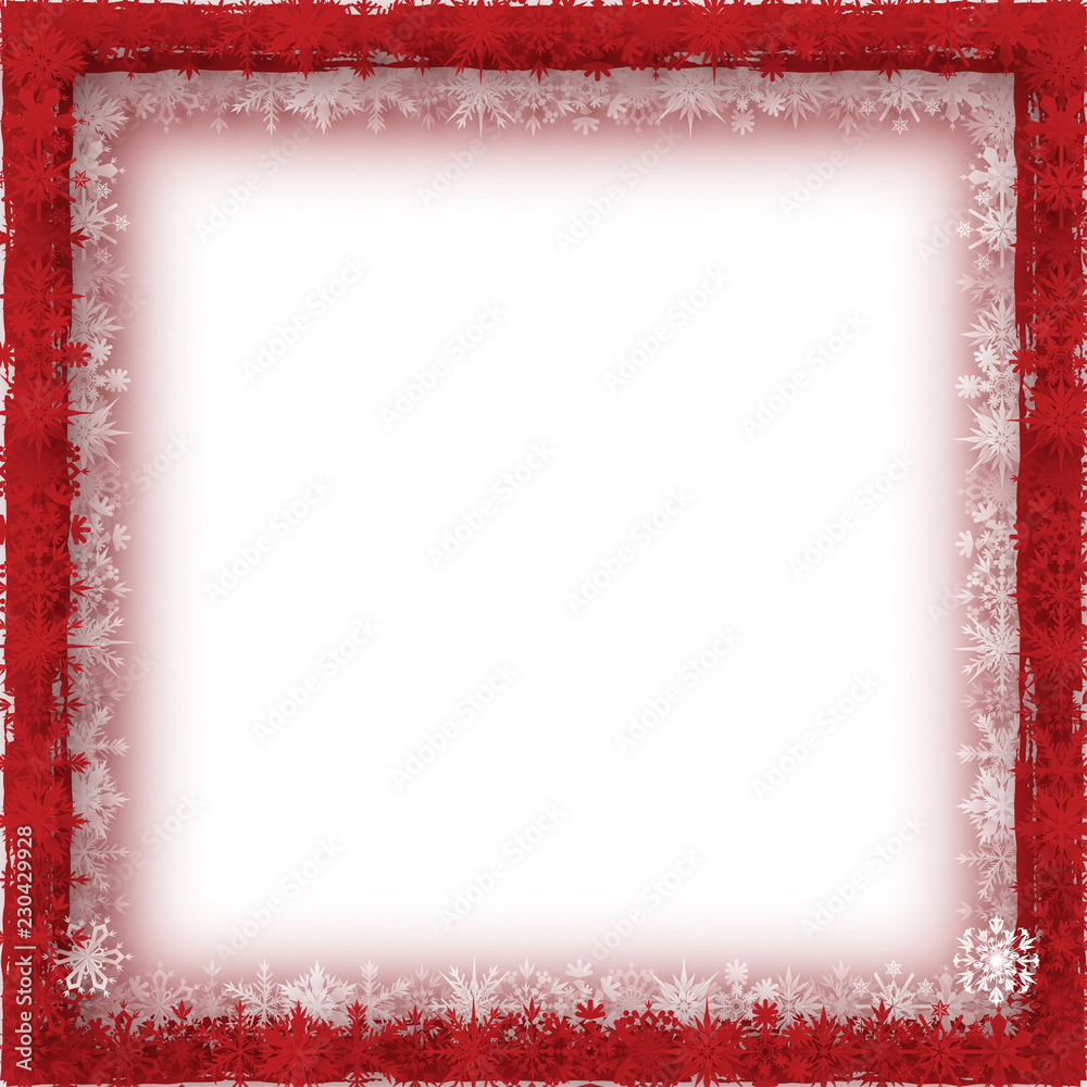 Canvas Prints christmas snowflakes frame