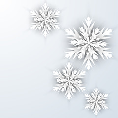 Christmas Paper Snowflakes Composition