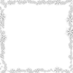 Fototapeta na wymiar Christmas Snowflakes Frame