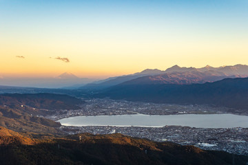 高ボッチ高原からの夕景