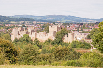 Fototapeta na wymiar Ludlow castle in Shropshire, England.