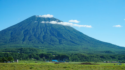 晴れた日の羊蹄山