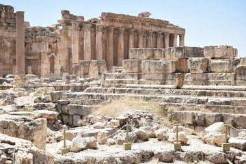 Obraz premium Landscape View of Baalbek Archaeological Site, Lebanon