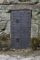 Ancient iron gates of a medieval castle