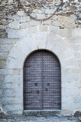 Fototapeta na wymiar Ancient iron gates of a medieval castle
