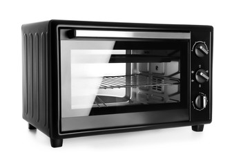 Fototapeta premium Modern electric oven on white background