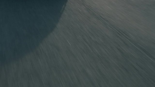 Road and car shadow during travelling 