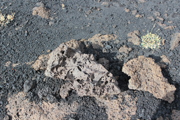Winter lanscape of Volcanic mountains at Etna, Sicily