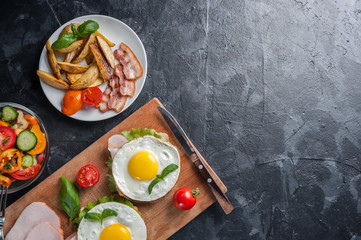Fried egg and bacon