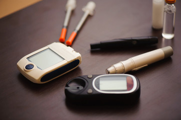 Blood sugar testing equipment.