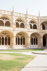 Fototapeta na wymiar Jeronimos Monastery or Hieronymites Monastery in Lisbon, Portugal