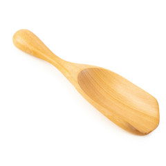 Wooden spoon isolated on a white background