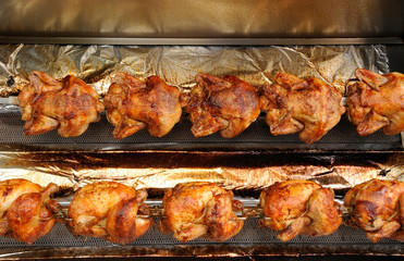 Roasted the chicken on the spit