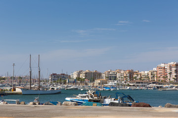 Torrevieja Spain port and marina with boats and ships