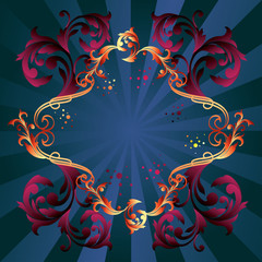 Retro ornate decorative frame