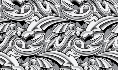Black and white graffiti arrows seamless background © alex_bond