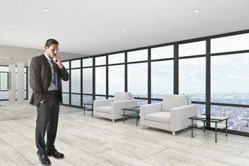 Fototapeta premium European businessman in office