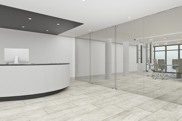 White office lobby