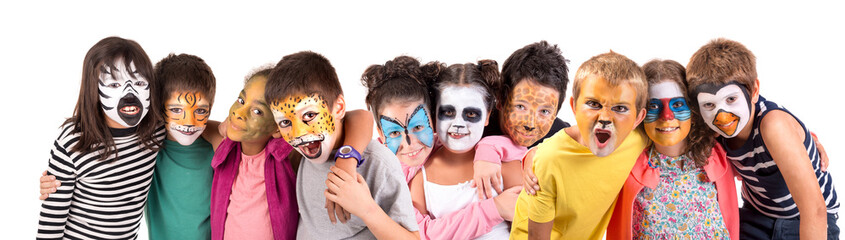 Kids with face-paint