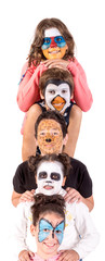 Kids with animal face-paint