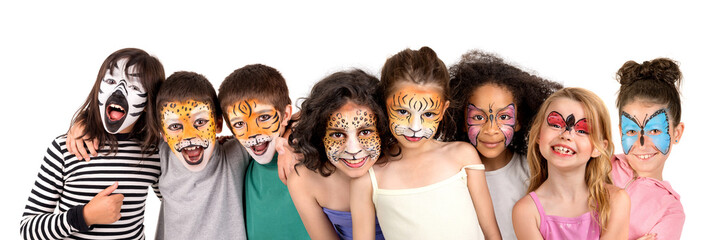 Kids with face-paint