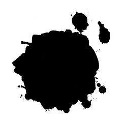 Abstract black ink blot background. Vector illustration. Grunge texture for cards and flyers design.