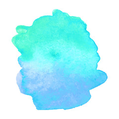 Abstract art hand paint isolated Watercolor stain on white background. Watercolor banner