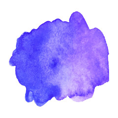 Abstract art hand paint isolated Watercolor stain on white background. Watercolor banner