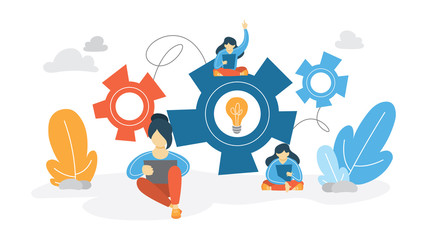 Work concept. Idea of teamwork and business strategy