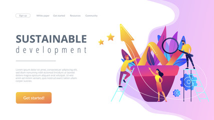 Business growth concept landing page.