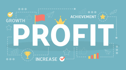 Profit concept. Idea of personal and finance growth