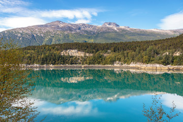 Landscape near the Nahku bay near Skagway Alaska