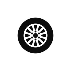 Fototapeta premium car wheel icon vector illustration eps10. Isolated badge for website or app - stock infographics