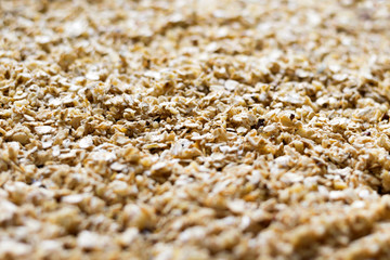 Granola close-up background, healthy concept