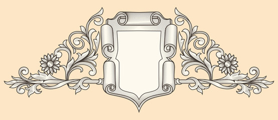 Vintage ornate decorative insignia © alex_bond