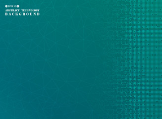 Naklejka premium Square pattern of modern digital background in blue gradient.